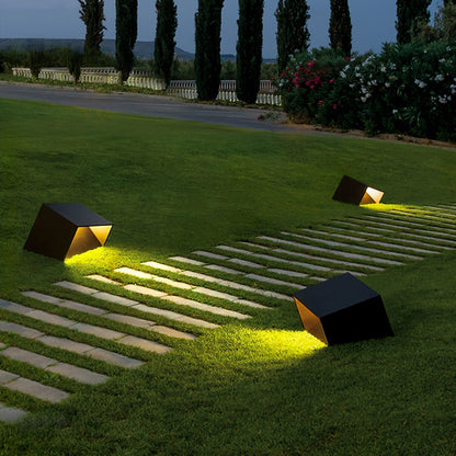 Buitenlamp Kubus Tuin — zonne-energie, IP65, rvs — afbeelding 2