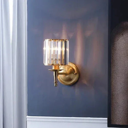 Wandlamp Kristal — messing, E14, 30,5 cm hoog — afbeelding 2