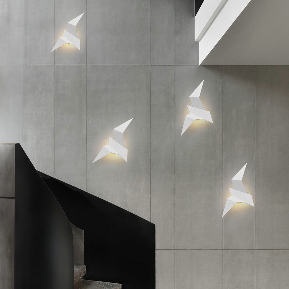 Wandlamp Vogel — smeedijzer, drie kleuren — afbeelding 3