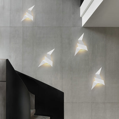 Wandlamp Vogel — smeedijzer, drie kleuren — afbeelding 3