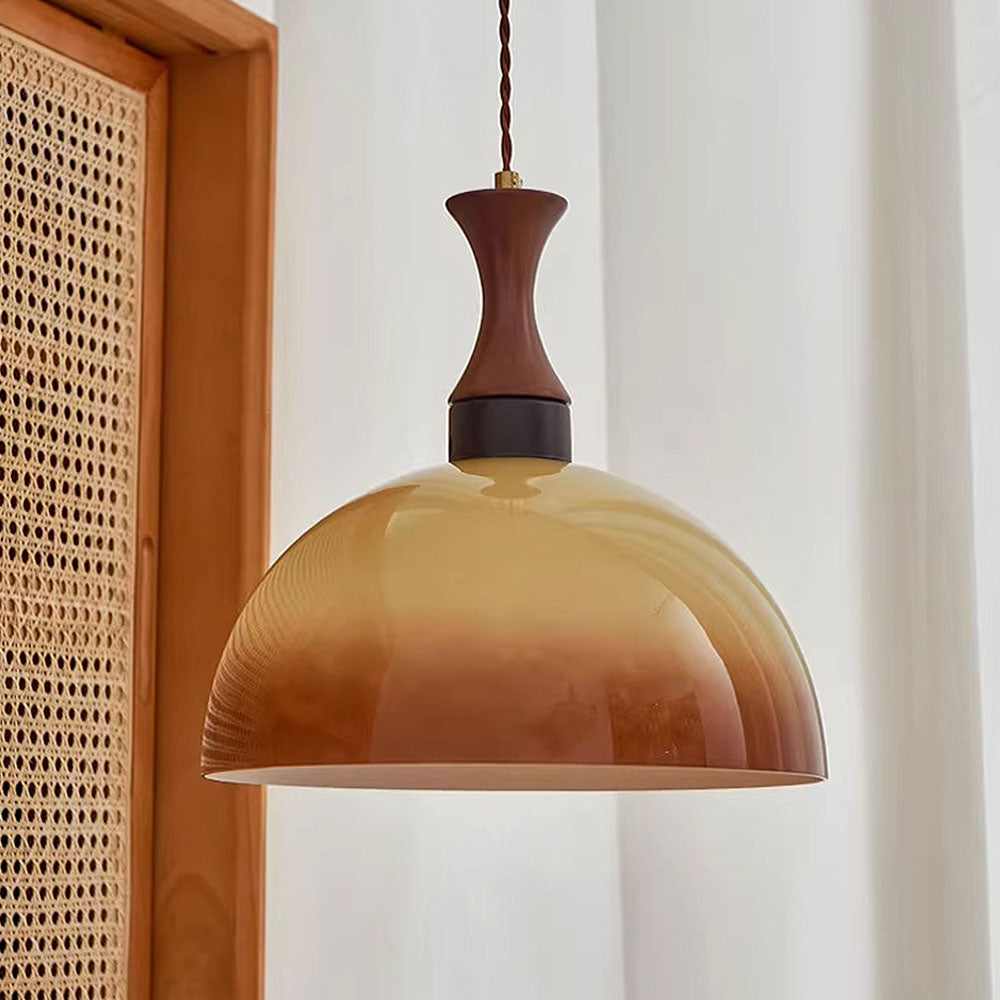Hanglamp Amberglas — ijzer, 30 cm doorsnede — afbeelding 2