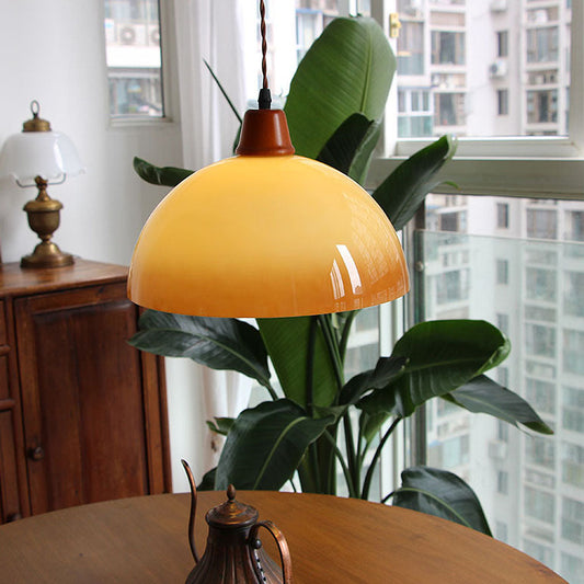 Hanglamp Amberglas — ijzer, 30 cm doorsnede — afbeelding 1