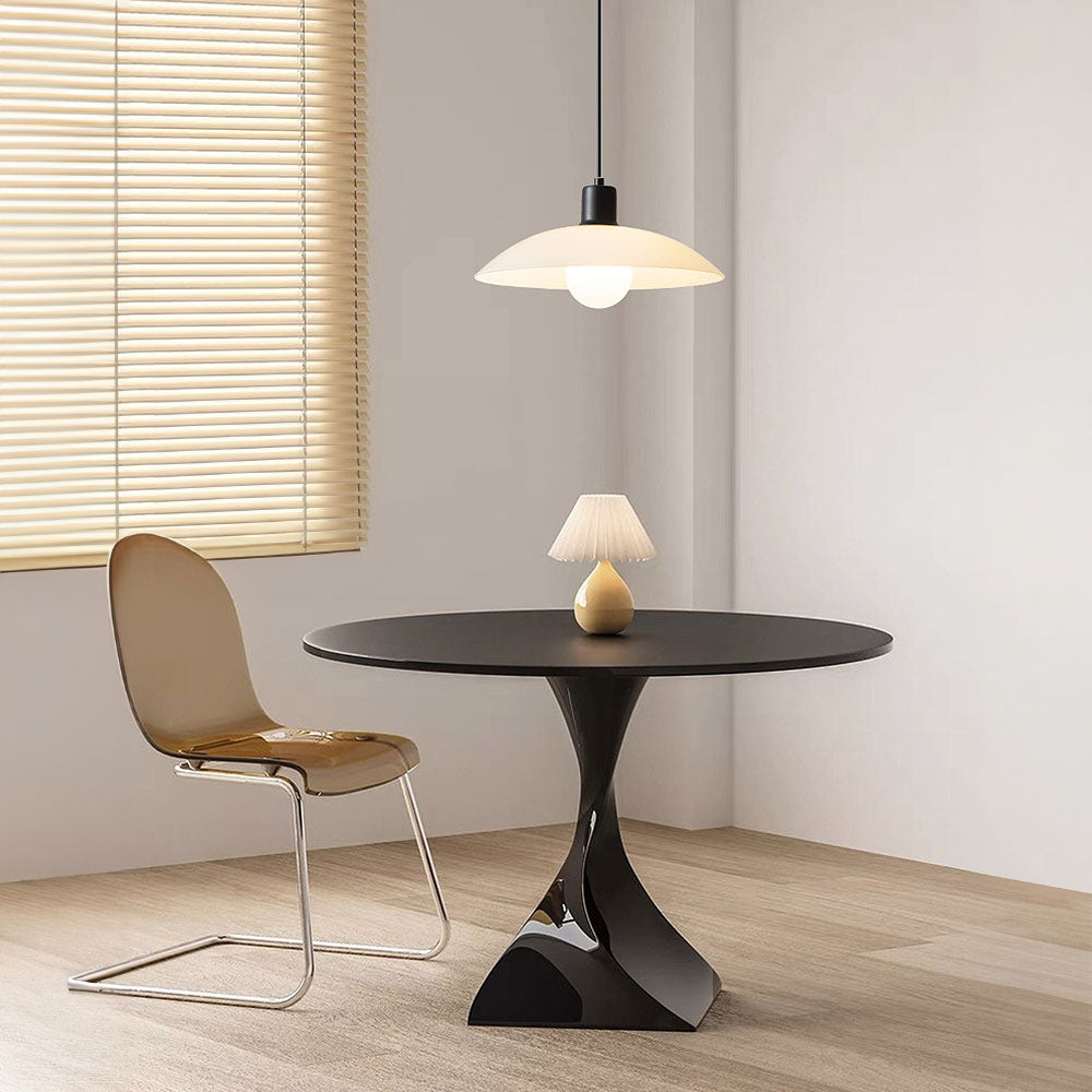 Hanglamp Schijf — wit glas, fitting E27, Ø 30 tot 100 cm — afbeelding 2