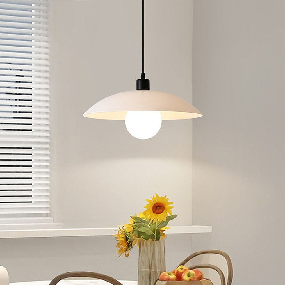Hanglamp Schijf — wit glas, fitting E27, Ø 30 tot 100 cm — afbeelding 4