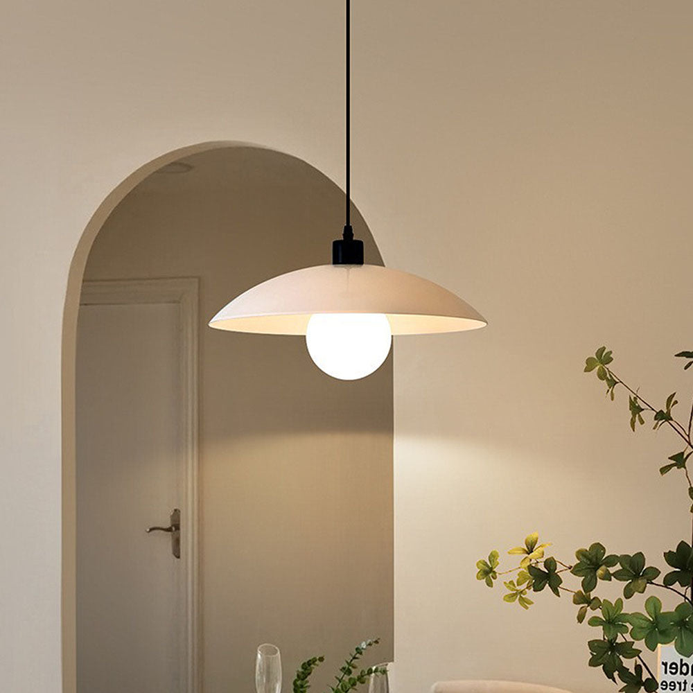 Hanglamp Schijf — wit glas, fitting E27, Ø 30 tot 100 cm — afbeelding 5