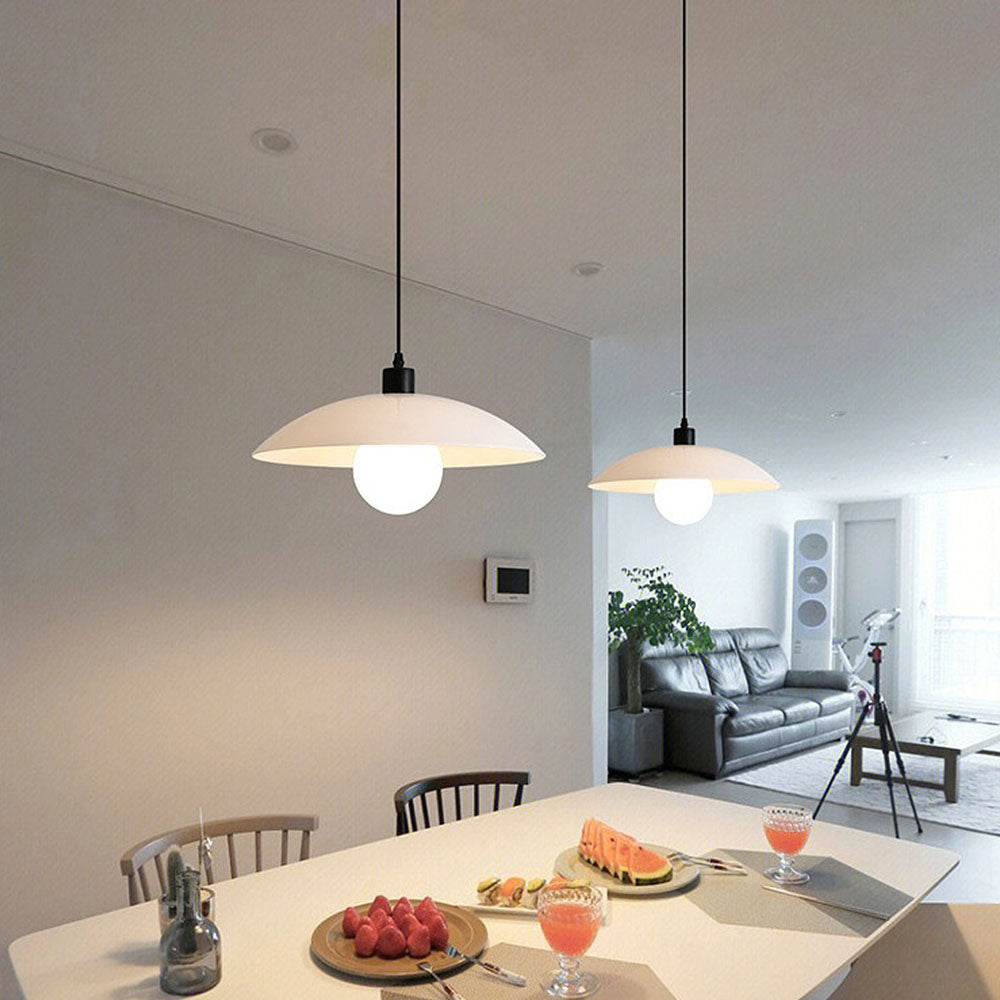 Hanglamp Glasschijf — wit glas, 30 tot 100 cm breed — afbeelding 3