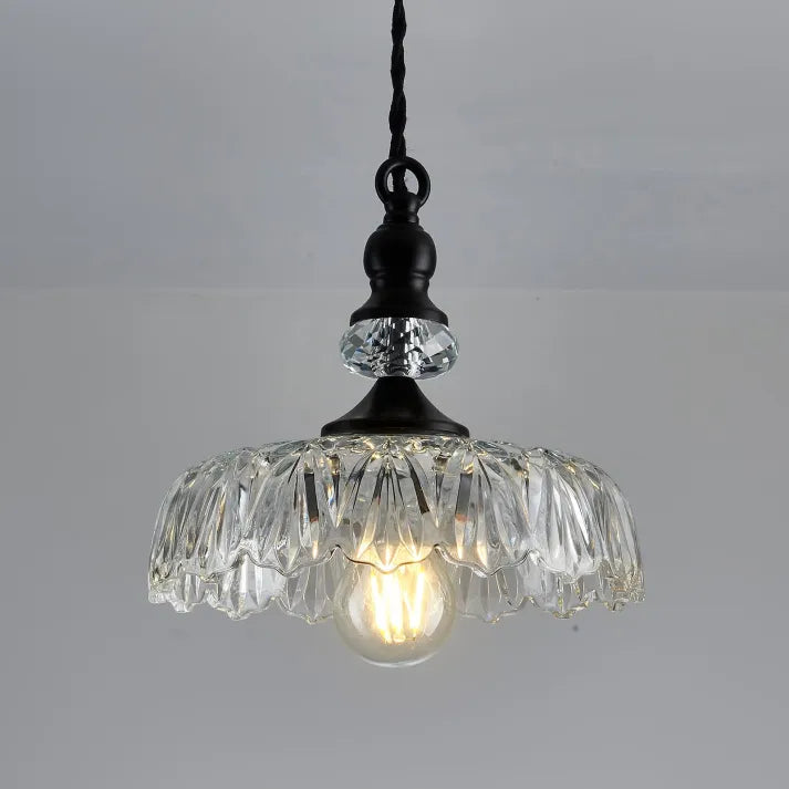Hanglamp Keukeneiland — glas en ijzer, 24 cm — afbeelding 1