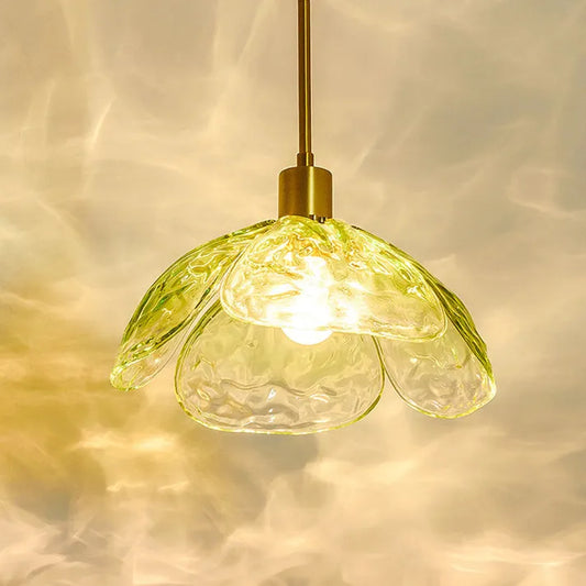 Hanglamp Bloemblad — glazen kap van 33 cm, E27 — afbeelding 1