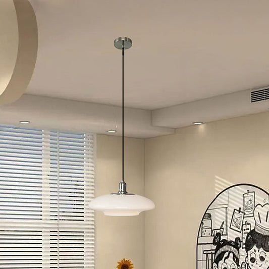 Hanglamp Wit glas — E27, 32 of 40 cm breed — afbeelding 1