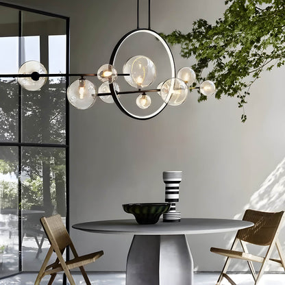 Kroonluchter Glasbollen — ring van 100 of 140 cm — afbeelding 3