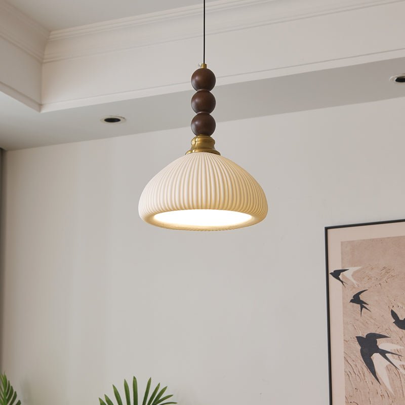Hanglamp Eloria — glas, hout en keramiek, vier maten — afbeelding 5
