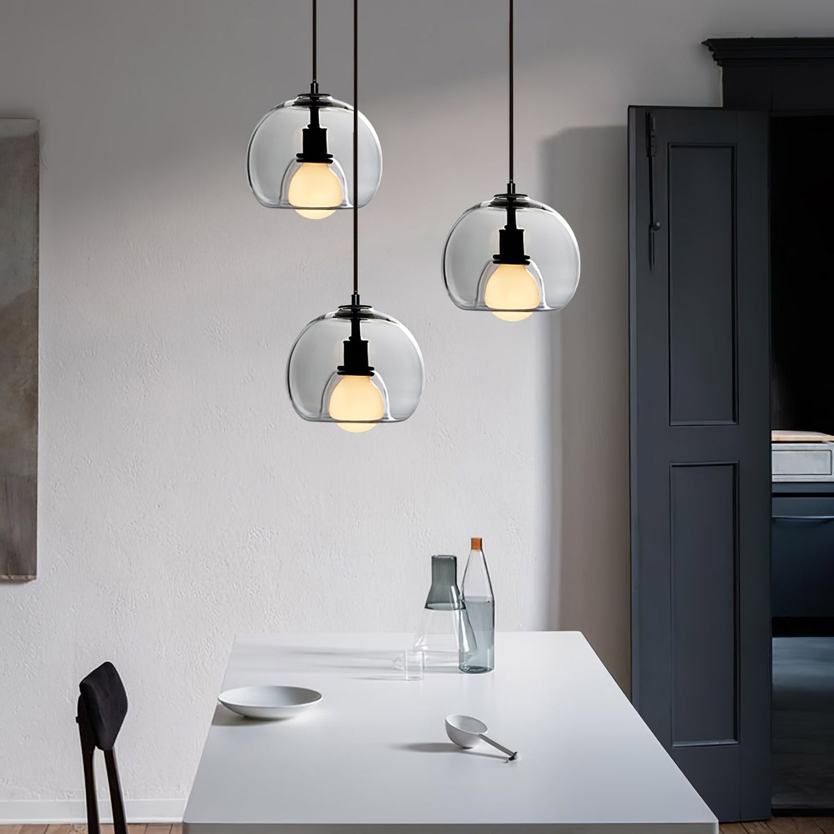 Hanglamp Eres — metaal en glas, E27, 25 cm — afbeelding 2