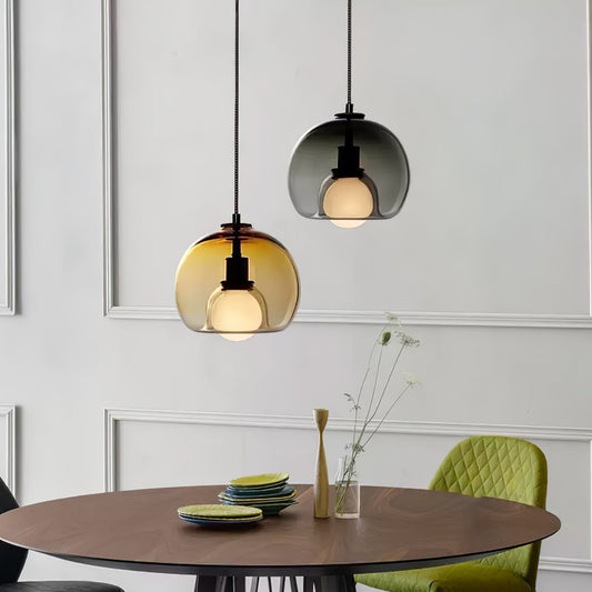 Hanglamp Eres — metaal en glas, E27, 25 cm — afbeelding 1