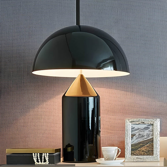 Tafellamp Klassiek — metaal en glas, fitting E27 — afbeelding 1