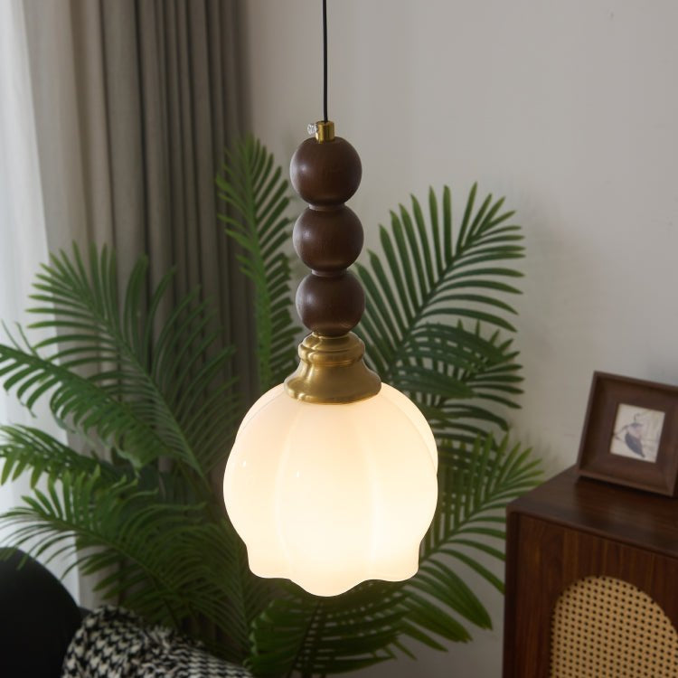 Hanglamp Evandra — glas, hout en metaal, zes modellen — afbeelding 6
