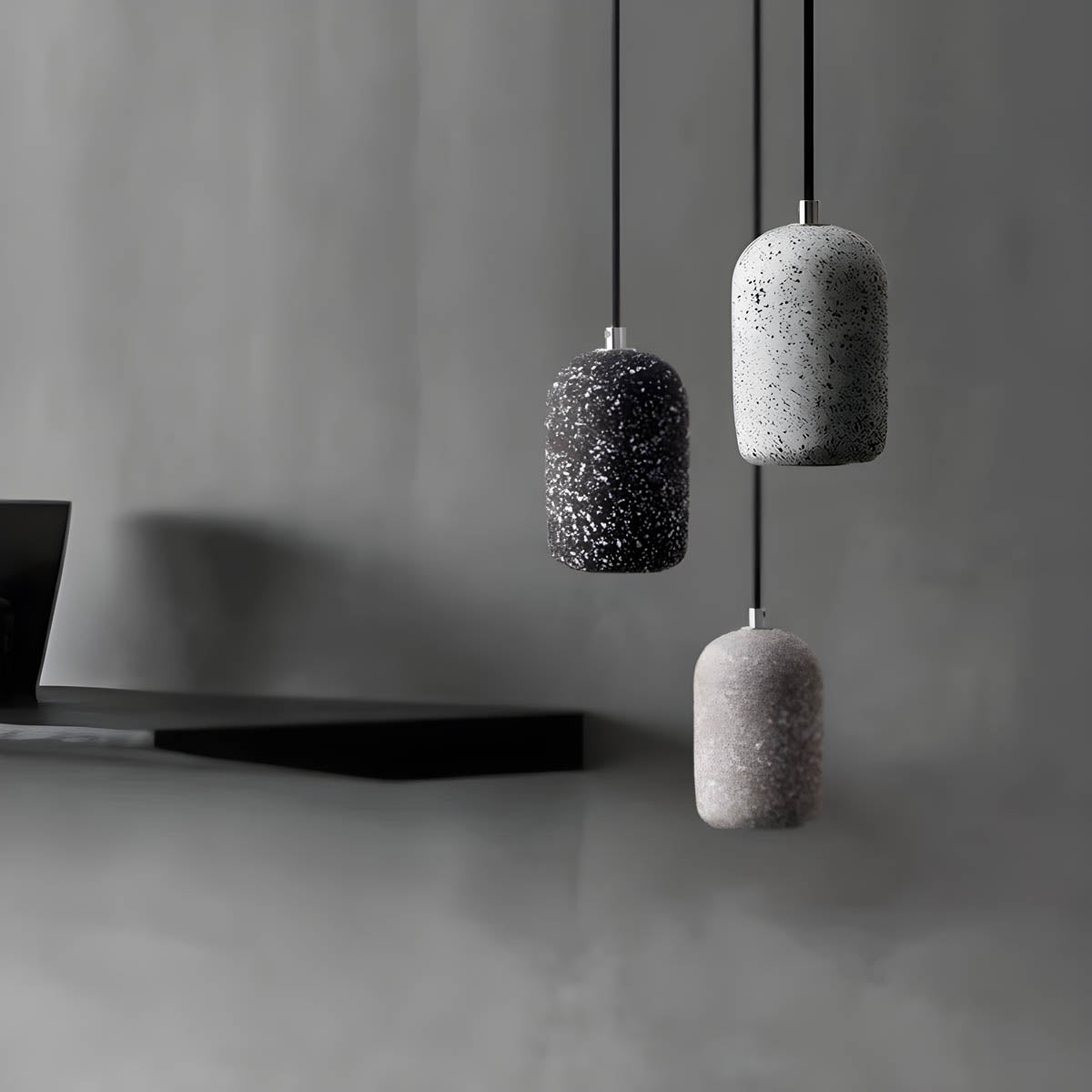 Hanglamp Ferro — cement en glas, Ø 16 cm, led — afbeelding 5