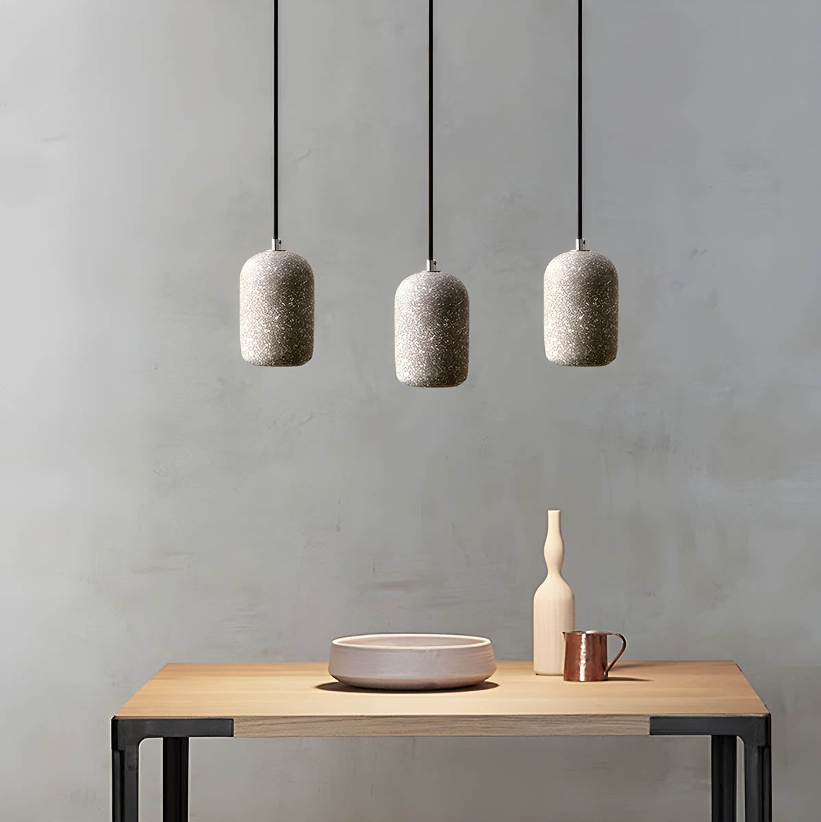Hanglamp Ferro — cement en glas, Ø 16 cm, led — afbeelding 2