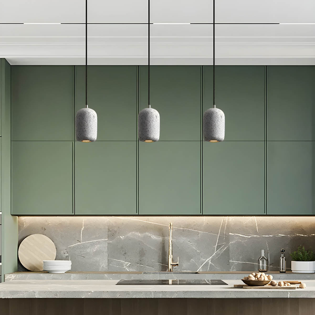 Hanglamp Ferro — cement en glas, Ø 16 cm, led — afbeelding 3
