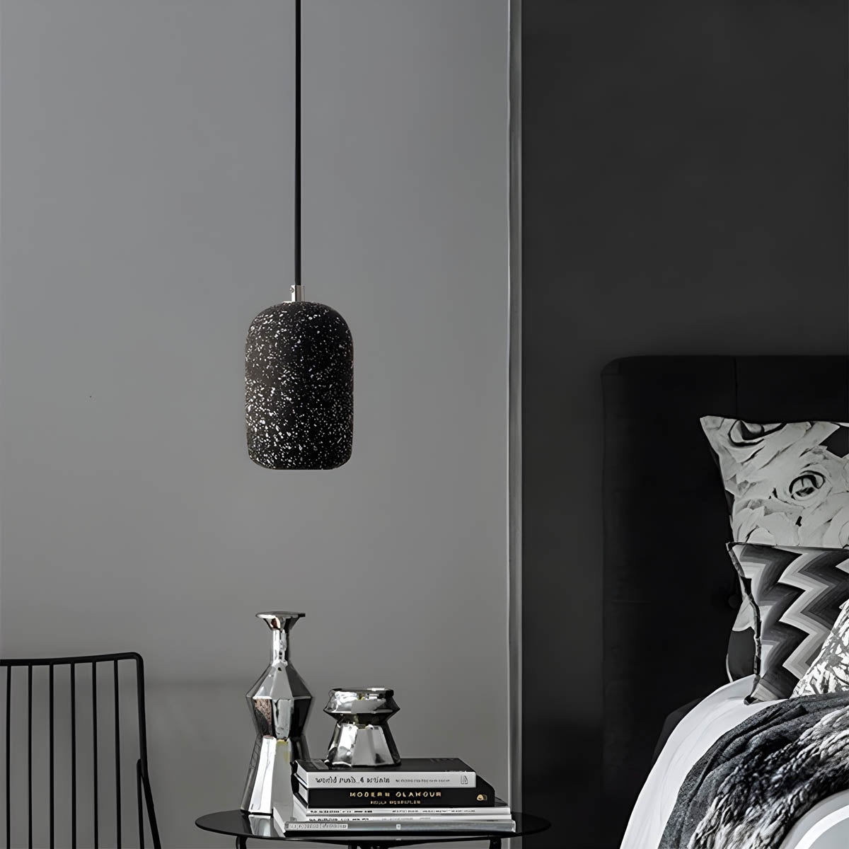 Hanglamp Ferro — cement en glas, Ø 16 cm, led — afbeelding 4
