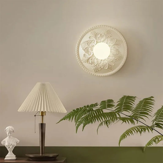 Wandlamp Koffiebruin — hars en glas, fitting G9 — afbeelding 1