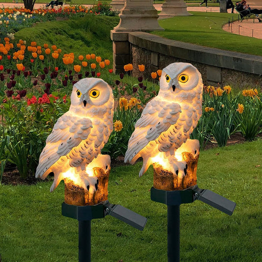 Buitenlamp Uil — set van twee, op zonne-energie — afbeelding 1