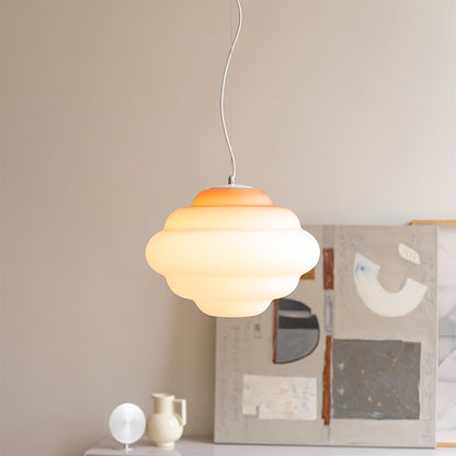 Hanglamp Wolk — matglas in rood, blauw of geel — afbeelding 4