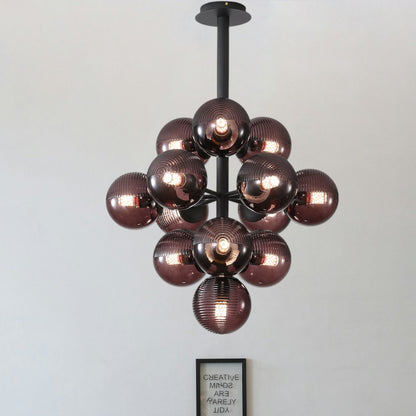 Hanglamp Druiventros — ijzer en glas, fitting G9 — afbeelding 2