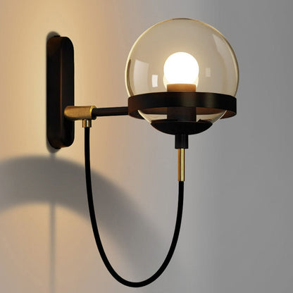 Wandlamp Hoskulle — ijzer en glas, fitting E27 — afbeelding 2