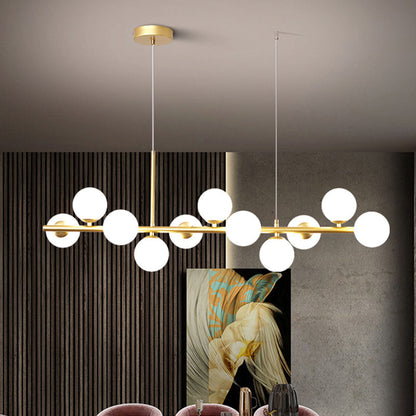 Hanglamp Vormlux Linea — ijzer en glas, 83 cm breed — afbeelding 1