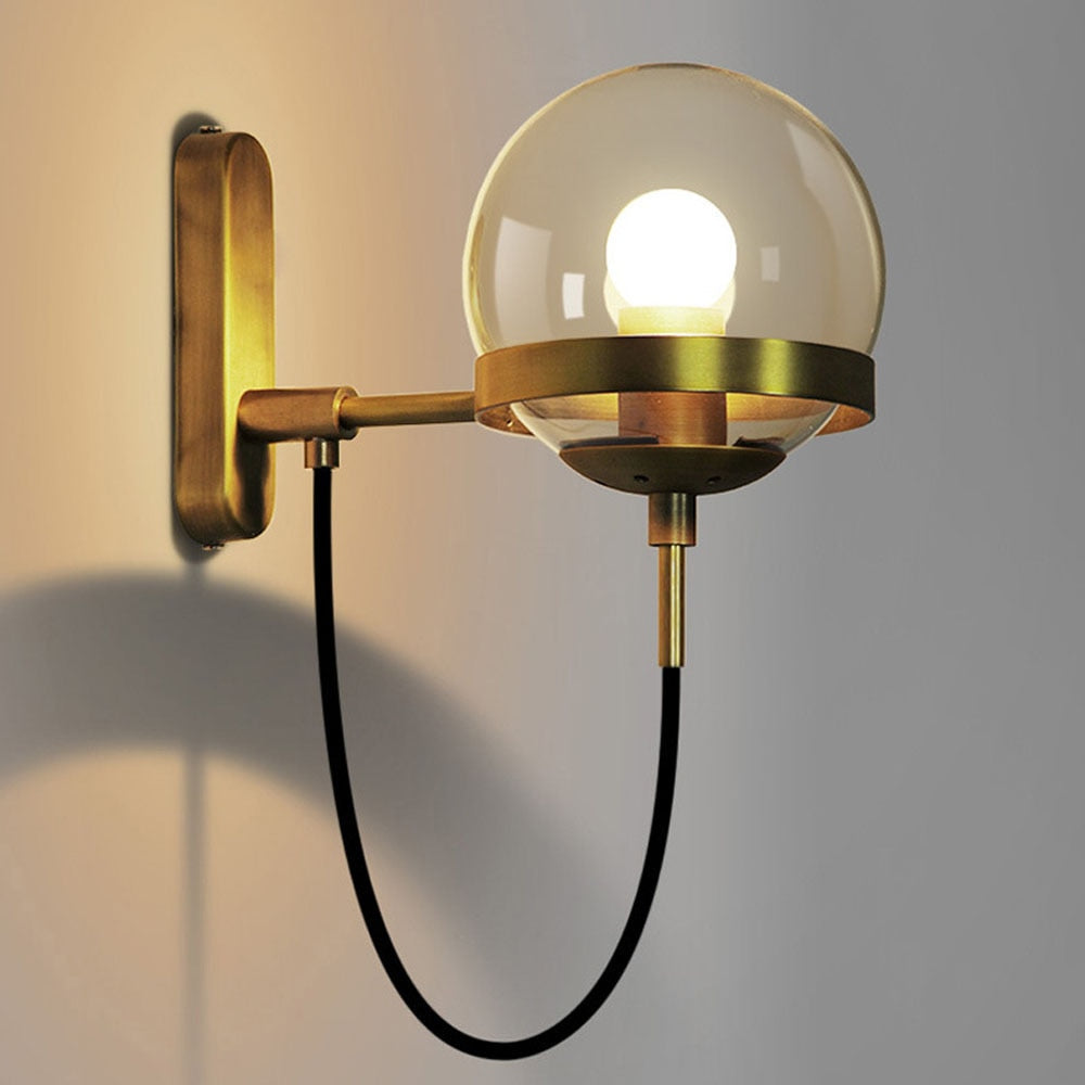 Wandlamp Hoskulle — ijzer en glas, fitting E27 — afbeelding 3