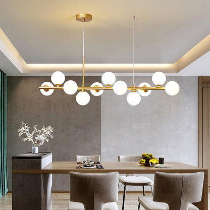 Hanglamp Vormlux Linea — ijzer en glas, 83 cm breed — afbeelding 7