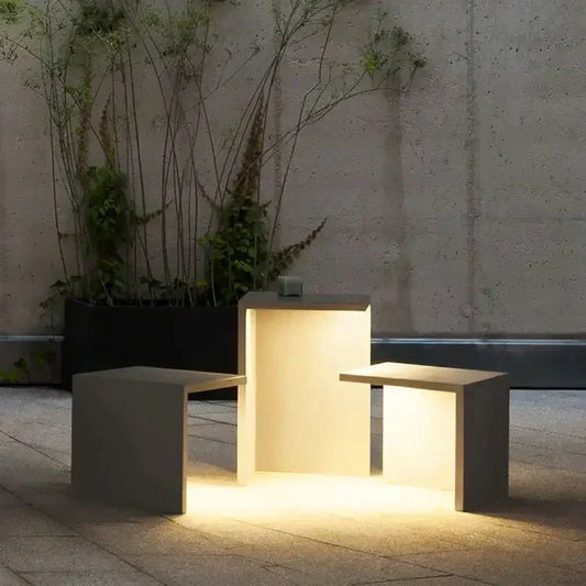 Buitenlamp Blok — zonne-energie, vier formaten — afbeelding 1