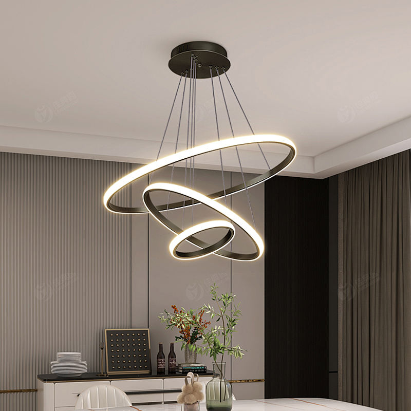 Hanglamp Vormlux Trio — drie ringen, dimbaar — afbeelding 2