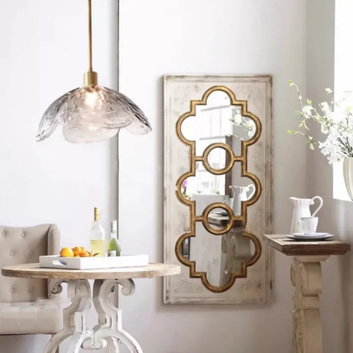Hanglamp Bloemblad — glazen kap van 33 cm, E27 — afbeelding 5