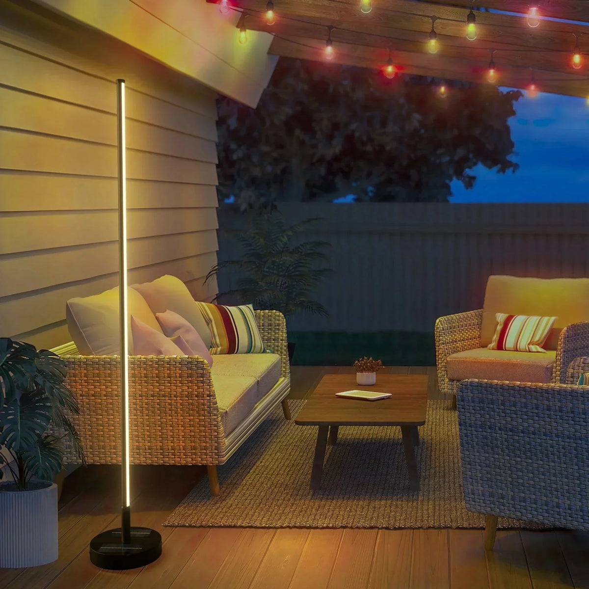 Buitenlamp Zuil — solar, IP65, 133 cm hoog — afbeelding 2