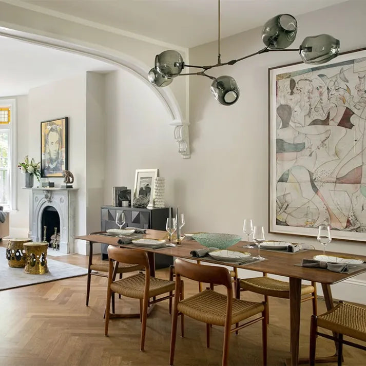Kroonluchter Sputnik — bolglas, drie grote maten — afbeelding 5