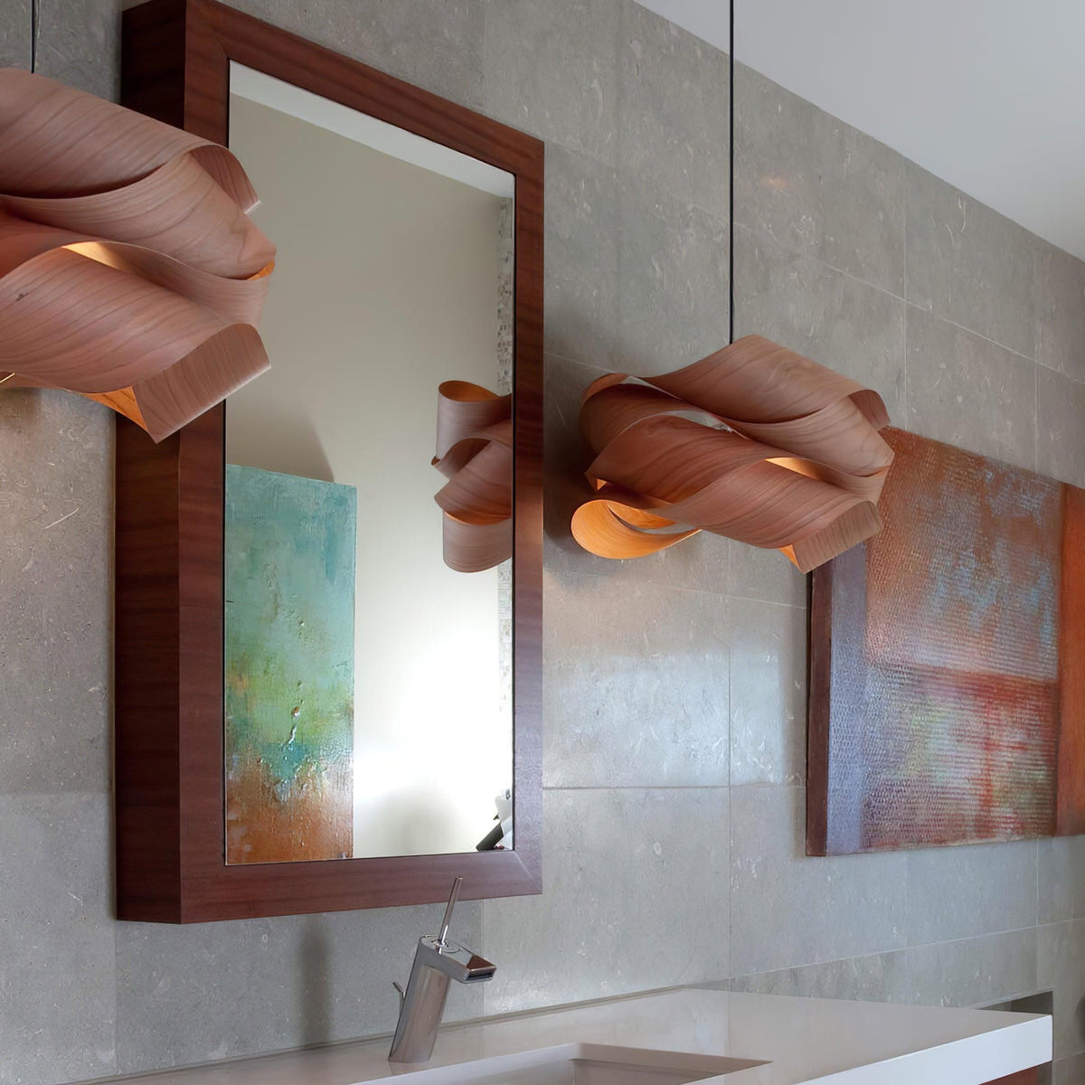 Hanglamp Schakel — hout en metaal, vier modellen — afbeelding 4