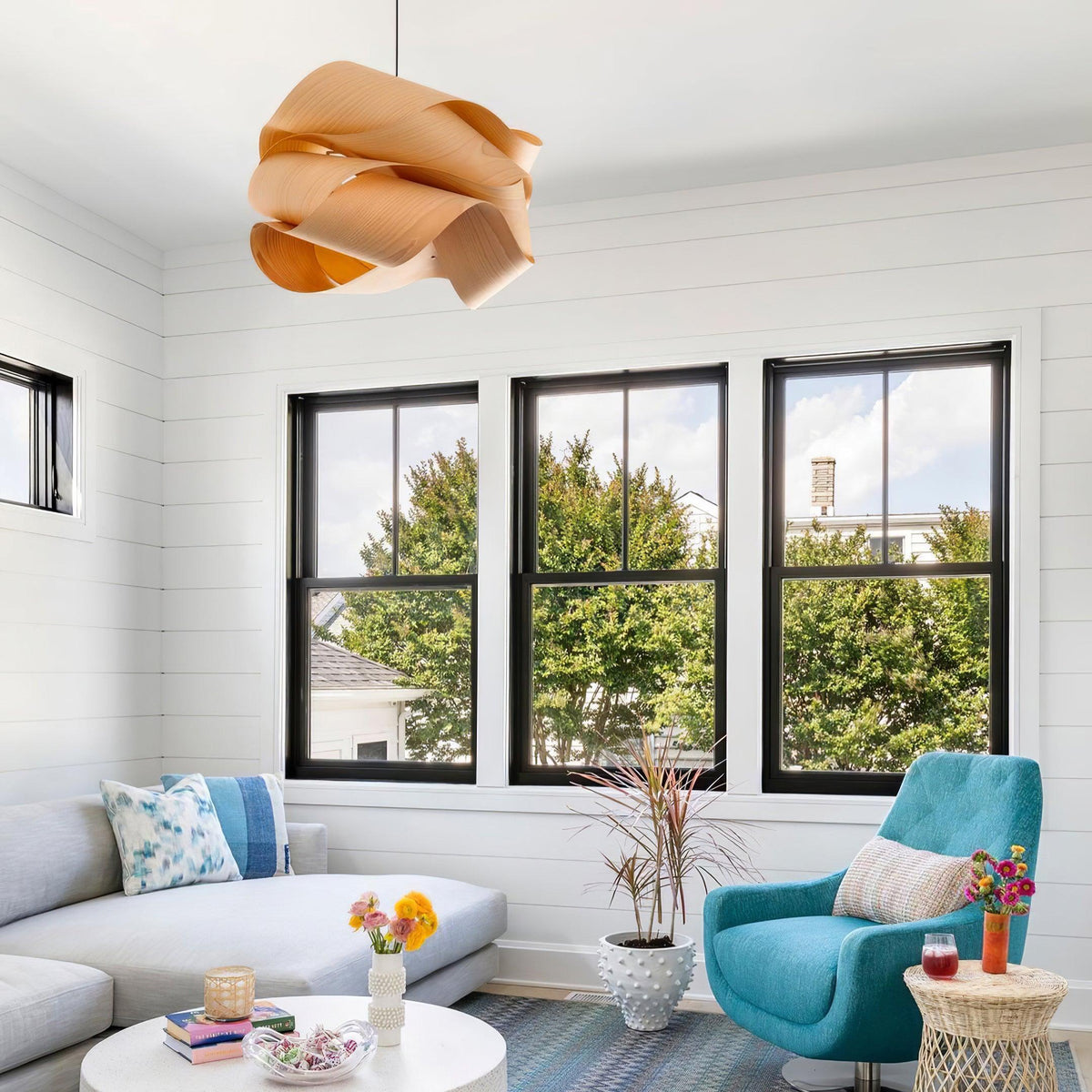 Hanglamp Schakel — hout en metaal, vier modellen — afbeelding 3