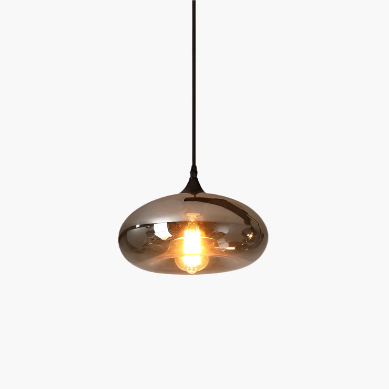 Hanglamp Fles — rookglas, fitting E27, zeven maten — afbeelding 2