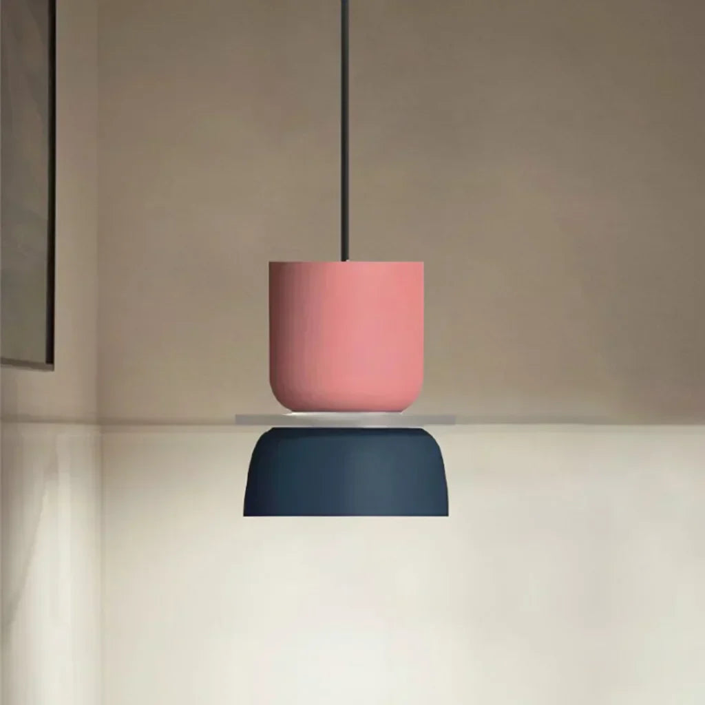 Hanglamp Dulcy — kleurvlakken in acryl, drie maten — afbeelding 4