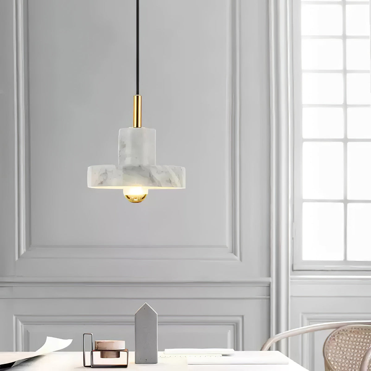 Hanglamp Marmer — geintegreerde led, warm licht 3000 K — afbeelding 2