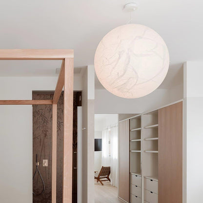 Hanglamp Zijde — moerbeizijde en acryl, 30 tot 50 cm — afbeelding 2