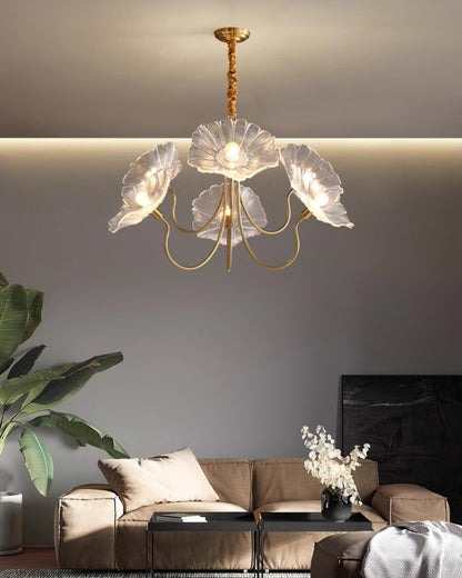 Kroonluchter Bloem — matglas, drie of zes armen — afbeelding 1