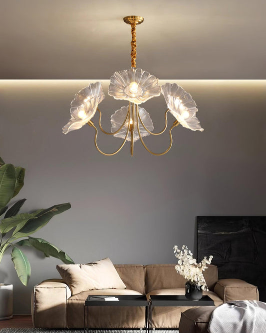 Kroonluchter Bloem — matglas, drie of zes armen — afbeelding 1