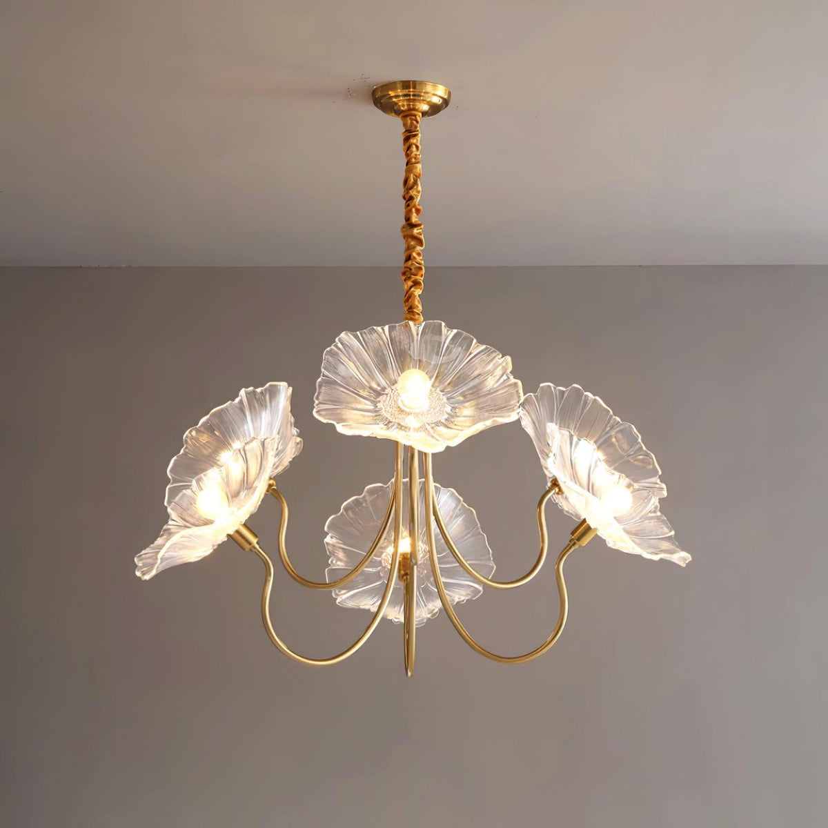 Kroonluchter Bloem — matglas, drie of zes armen — afbeelding 5