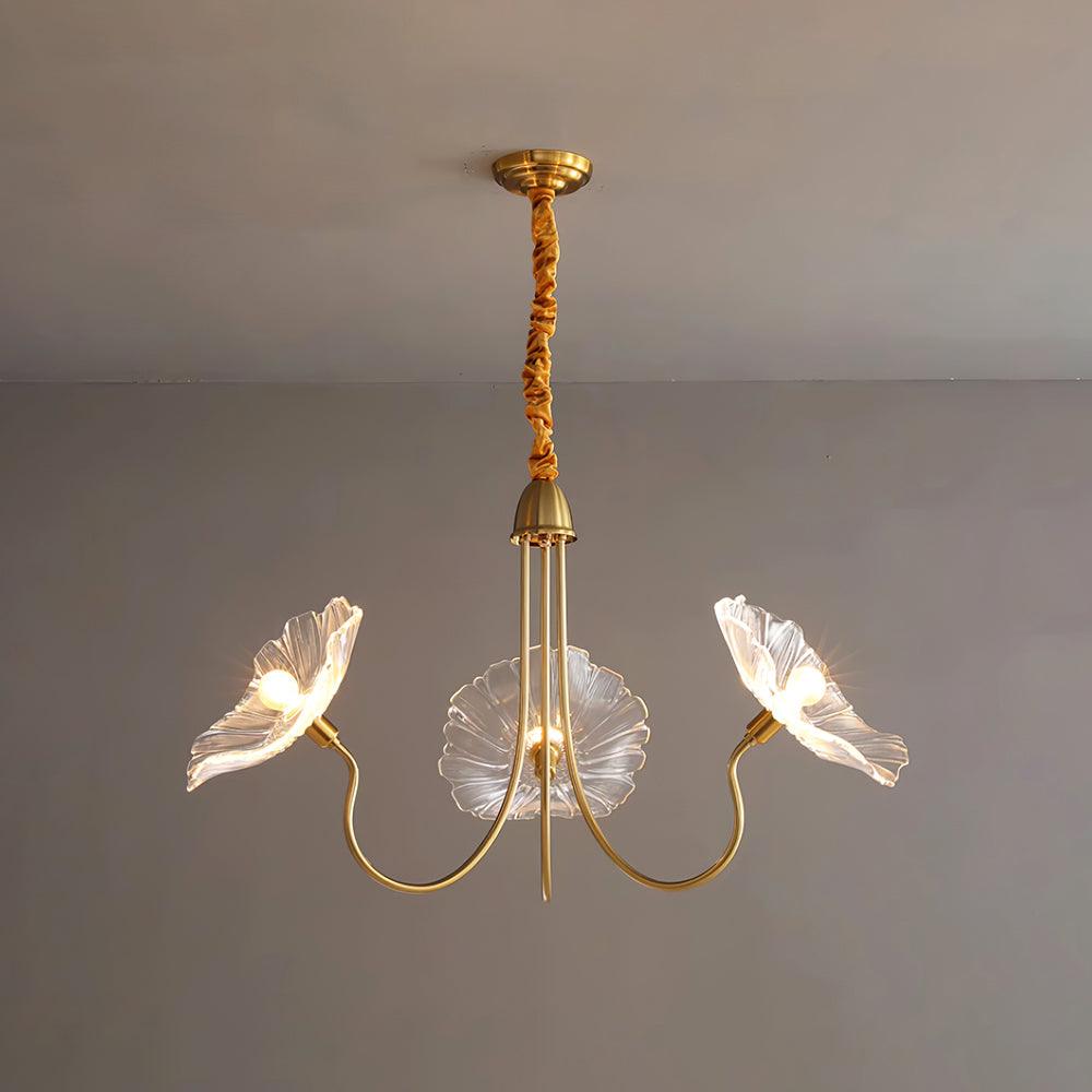 Kroonluchter Bloem — matglas, drie of zes armen — afbeelding 3