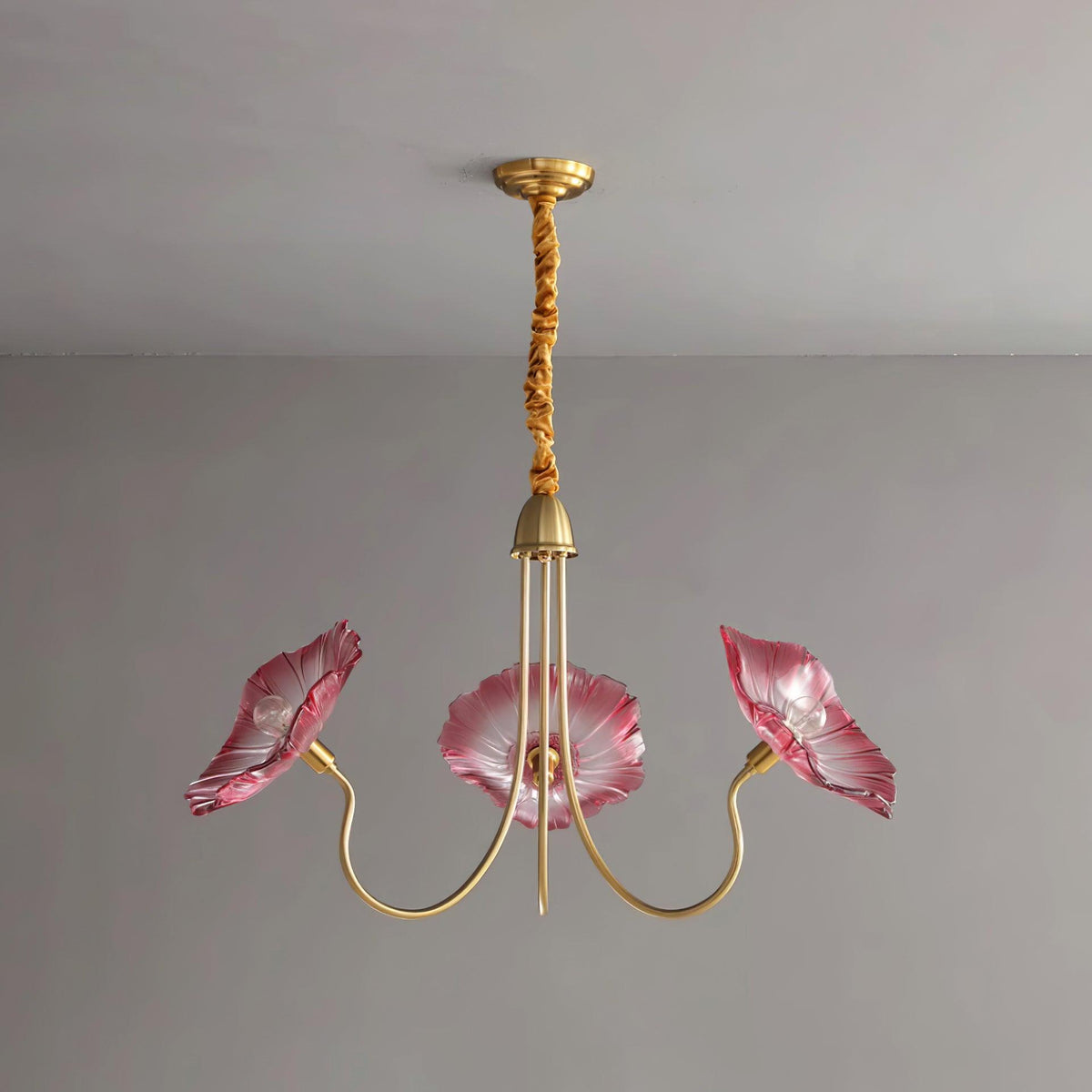 Kroonluchter Bloem — matglas, drie of zes armen — afbeelding 2