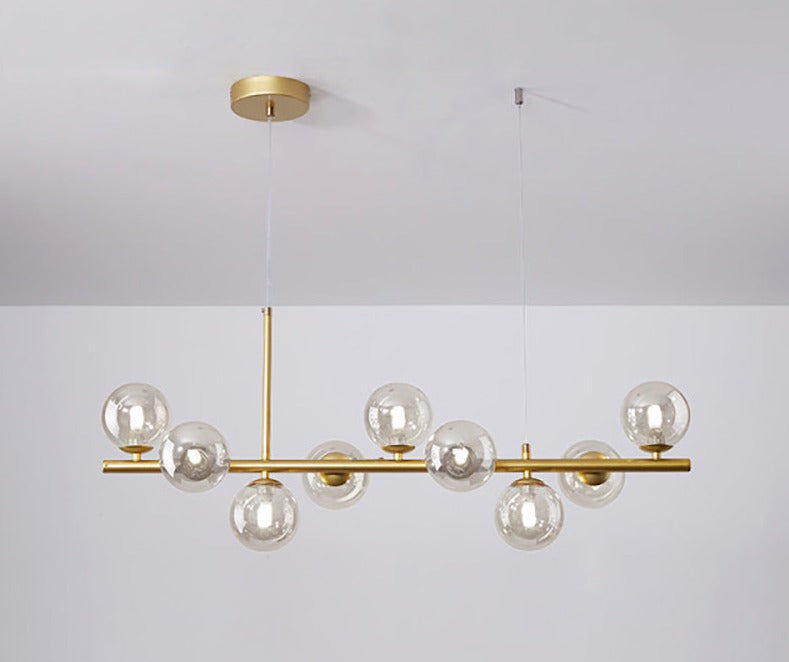 Hanglamp Vormlux Linea — ijzer en glas, 83 cm breed — afbeelding 11