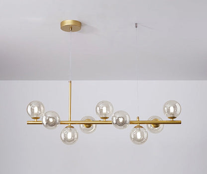 Hanglamp Vormlux Linea — ijzer en glas, 83 cm breed — afbeelding 11