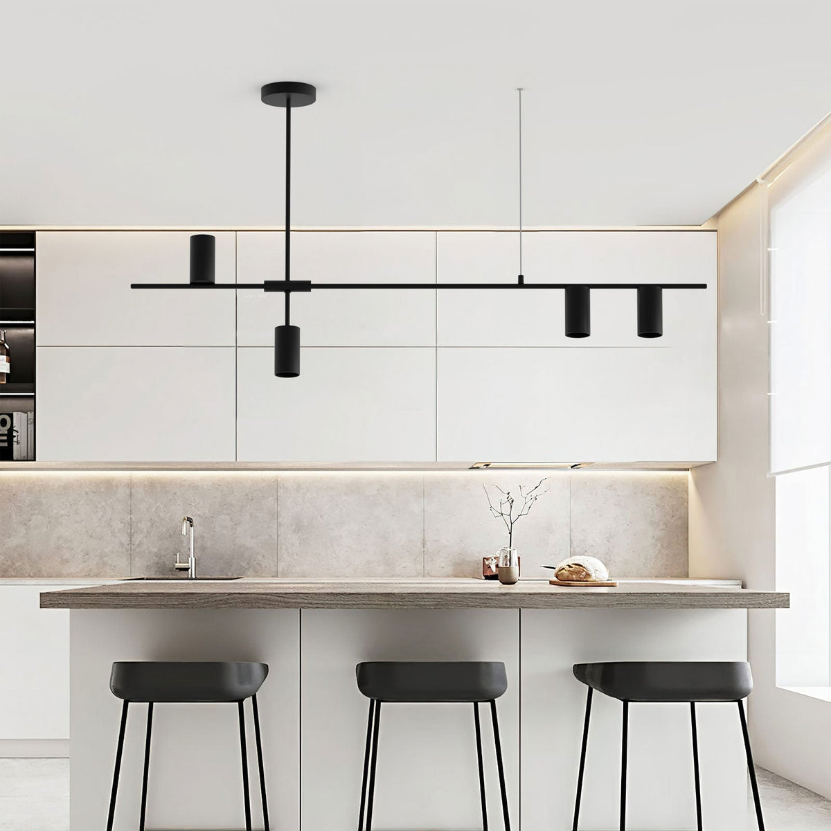 Hanglamp Noreen — zwart metaal, lang ophangsnoer — afbeelding 3